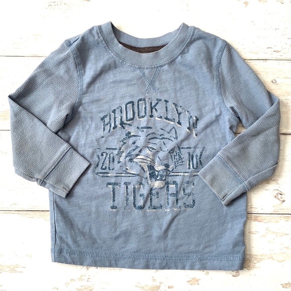 Cherokee Other - Boys 18m Shirt Brooklyn Tigers Blue Long Sleeve Top Cherokee Brand Toddler
